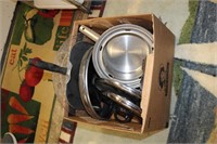 BOX OF MISC. PANS