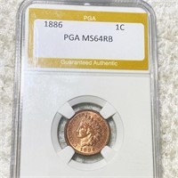 1886 Indian Head Penny PGA - MS 64 RB