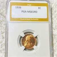 1926 Lincoln Wheat Penny PGA - MS 65 RD