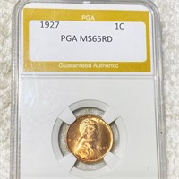 1927 Lincoln Wheat Penny PGA - MS 65 RD