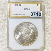 1883-O Morgan Silver Dollar PCI - MS65