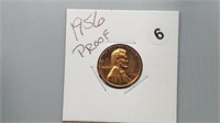 1956 Proof Lincoln Head Wheat Cent rd1006