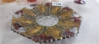 GLASS SERVING PLATTER, COLORS COMING OFF