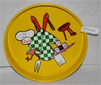 TIN CHIEF COOK SERVING TRAY