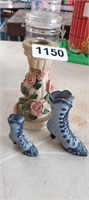 CANDLE DECOR WITH MINITURE SHOE LOT