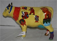 COLORFUL CERAMIC COW COIN BANK