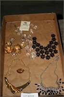 FLAT BOX OF NOS COSTUME JEWELRY NECKLACES