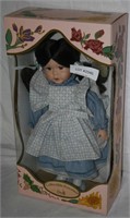 NOS PORCELAIN "ROBIN" DOLL W/STAND & BOX