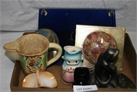 FLAT BOX OF ASSORTED DECORATIVE COLLECTIBLES