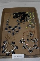 FLAT BOX OF NOS COSTUME JEWELRY NECKLACES