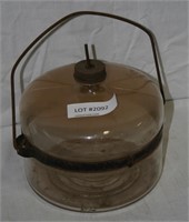 ANTIQUE COOK STOVE GLASS KEROSENE JAR