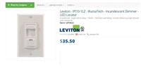 Leviton Slide Dimmer W/Locator Light (8 PCS)