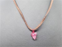 4.7ct Natural Pink Sapphire Pendant By Artist