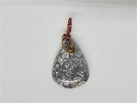 Natural Fossil Coral Pendant Untreated By Artist