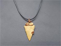 Nature Agate Arrowhead Necklace By Artist