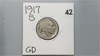 1917s Buffalo Nickel rd1042