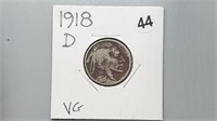1918d Buffalo Nickel rd1044