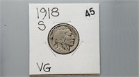 1918s Buffalo Nickel rd1045