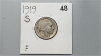 1919s Buffalo Nickel rd1048