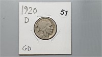 1920d Buffalo Nickel rd1051