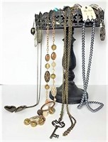 Selection of Fashion Jewelry in Metal Compote
