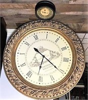 Oversized Gilt Theodore Johnson Clock Works