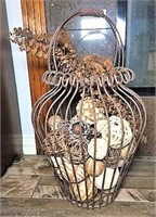 Metal Wire Decorative Basket with