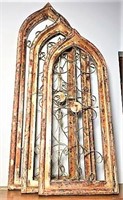 Shabby Painted Arch Panels with Scrolling