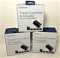 Insignia Travel Converter & Adapters Lot of 3