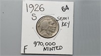 1926s Buffalo Nickel rd1064