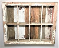 Repurposed Wood Shelf in Shabby Finish