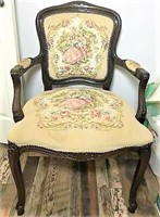 Antique Early American Couple Upholstered
