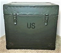 Army Green Painted Trunk