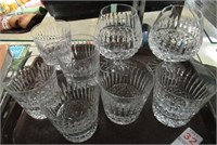 6 WATERFORD TUMBLERS AND 2 BRANDY GLASSES