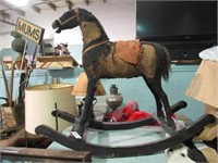 EARLY STRAW ROCKING HORSE - 24"