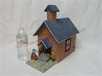 Hand Made School House Diorama ~ 13" Tall