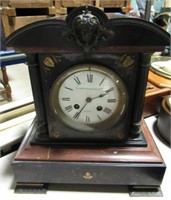 FRENCH 8 DAY MARBLE CLOCK - 13"