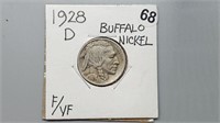 1928d Buffalo Nickel rd1068