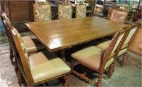 LARGE RALPH LAUREN DESIGN TABLE W/8 CHAIRS