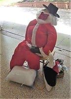 Home Made Cowboy Santa in Rocker