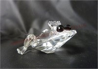 Swarovski Prince Frog, Black Eyes w Cert & Box