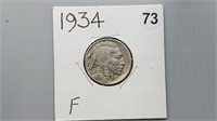 1934 Buffalo Nickel rd1073