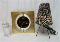 Waltham Wall Clock & Small Lamp ~ Both Power On