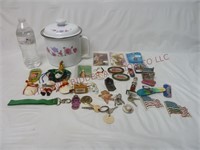 Large Enamel Cup of Magnets & Small Items