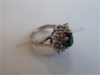 Cocktail Ring ~ Marked 925 ~ Sterling Silver