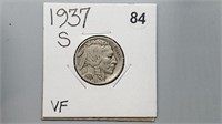 1937s Buffalo Nickel rd1084