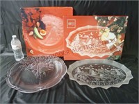 Mikasa Holiday Serving Platters / Trays