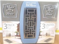 Manor House  3"x10" Register Mosaic Nickel-3 Pk
