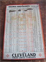 older the cleveland drill co. chart sign