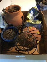 Clay flower planter, flower pots, suet holder,